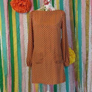 Straight Line Elephant Print Dress - Size S